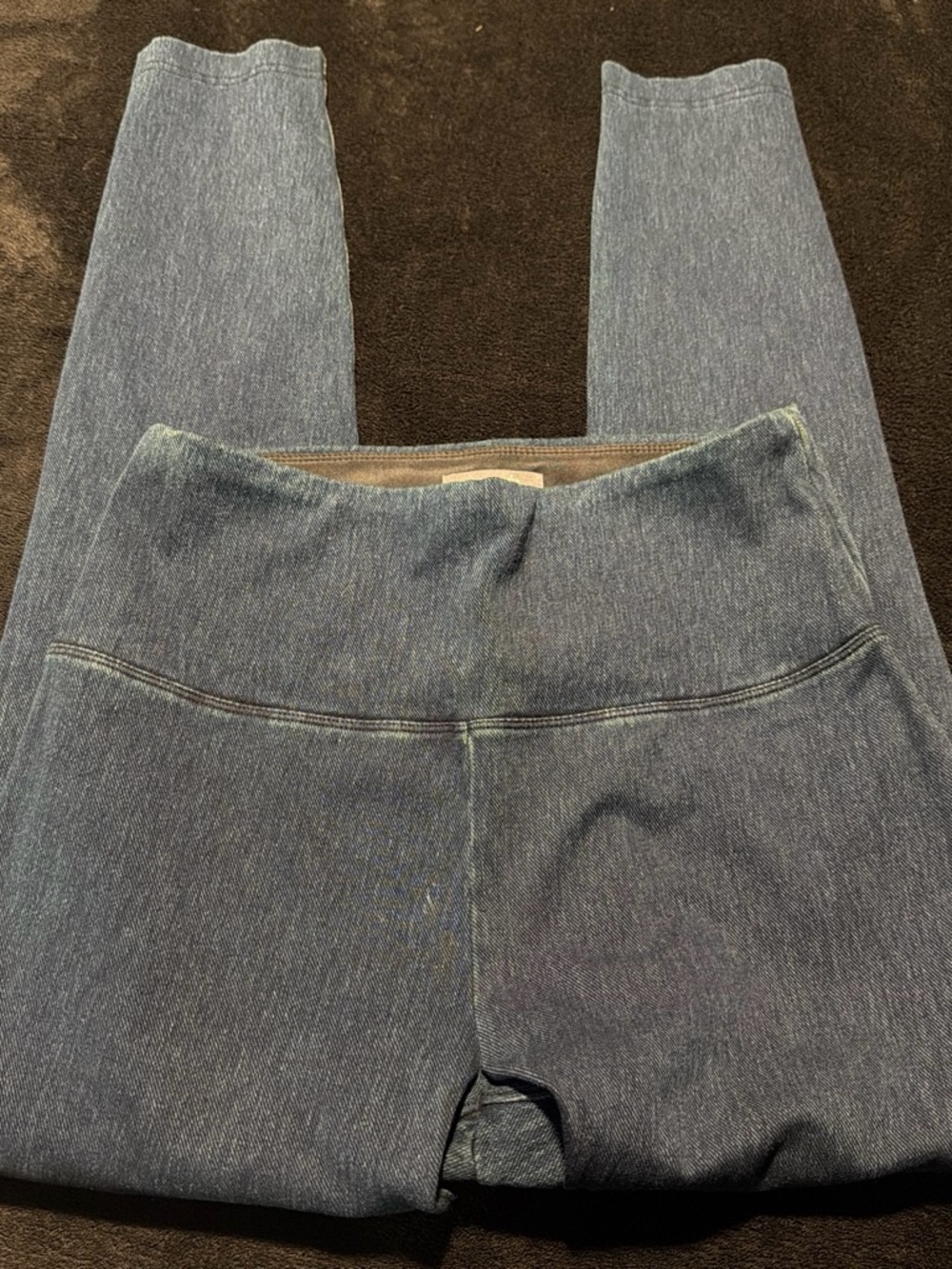 Lysse Women’s Stretch Denim-Look Jeans Leggings in Dark Blue